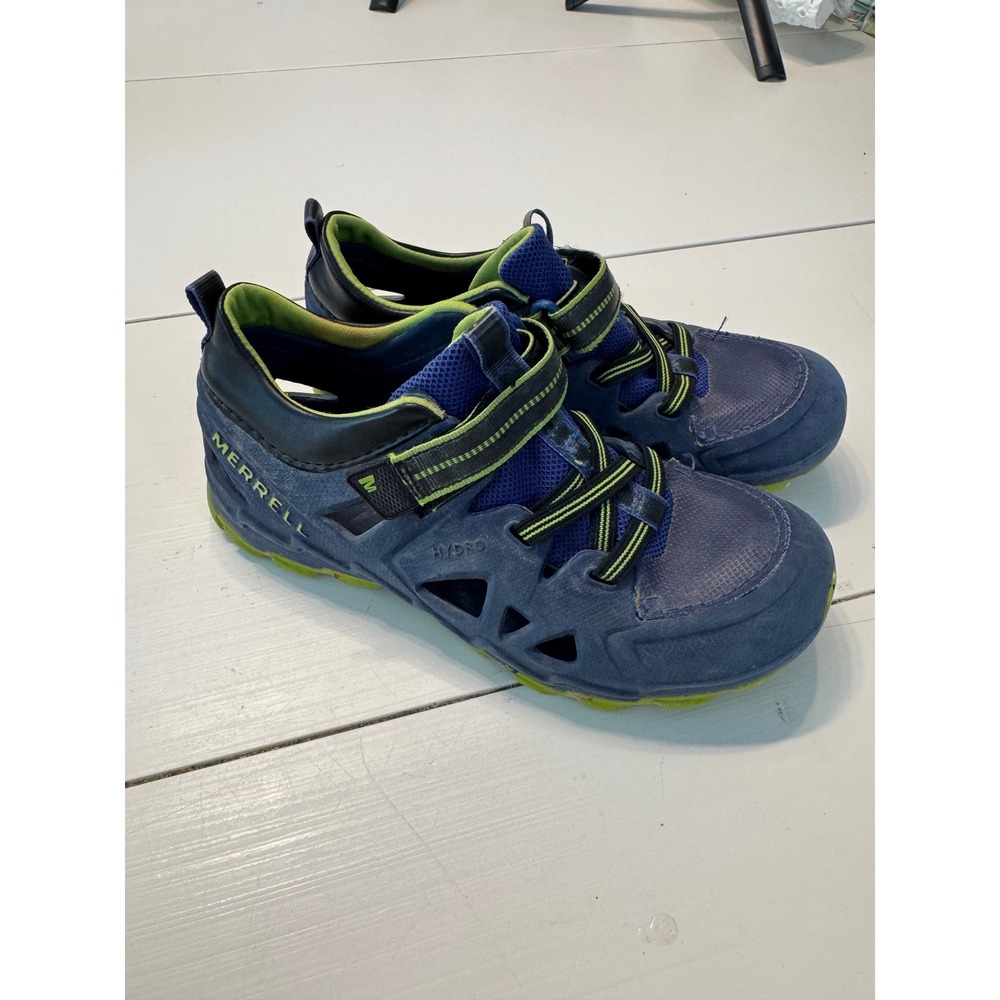 Merrell Hydro Boys Navy Blue Lime Green Hiking Water Shoes Size 2W MK262572